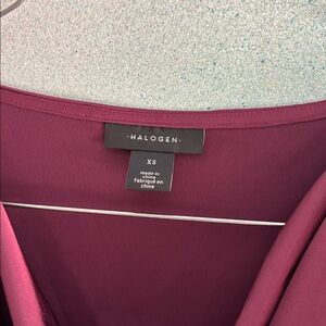 Halogen Rich Burgundy Sleeveless Blouse